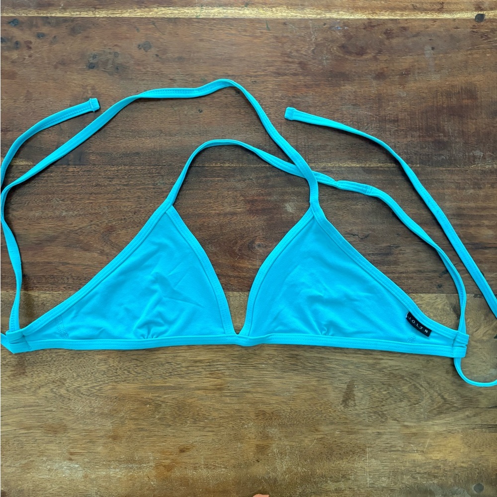 Jolyn Clothing Blue Triangle Bikini Top